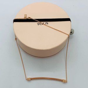 TOUS Necklace Silver Icon Mesh Necklace in rose IP steel and rose vermeil silver